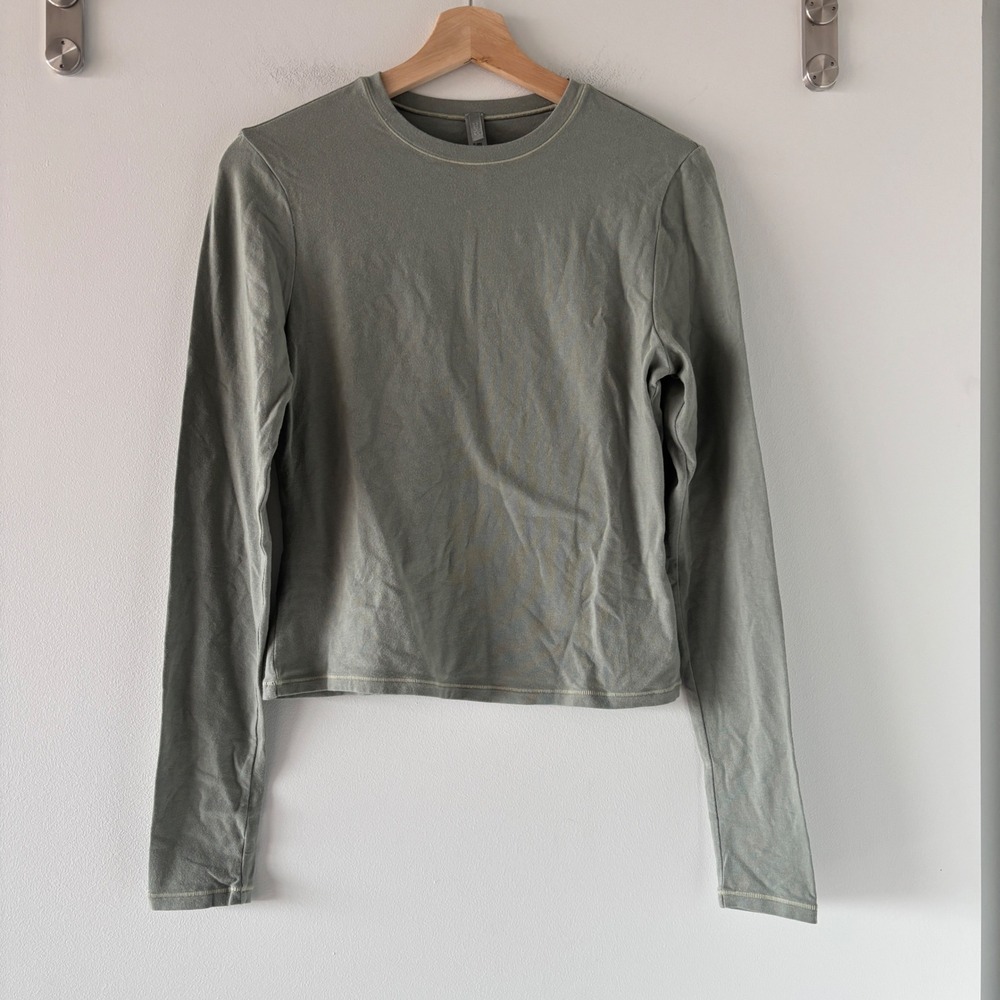 Skims Cotton Jersey Long Sleeve Shirt